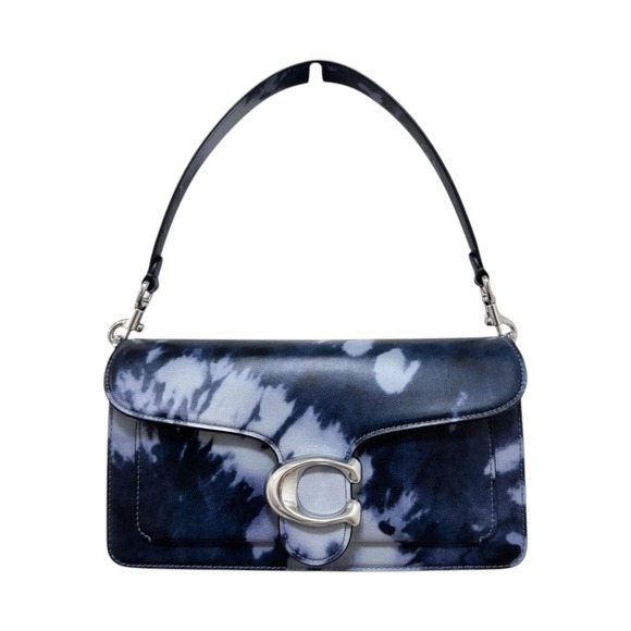 Coach Handbags - Coach Tabby Shoulder Bag 26 Tie-Dye Print Navy Leather Crossbody CU082